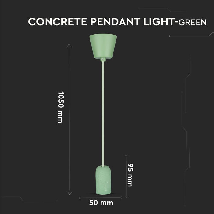 (Lot de 40) Suspension en Béton E27 VT-7668 - Vert