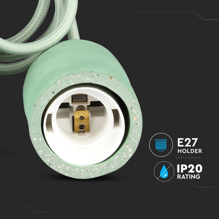 (Lot de 40) Suspension en Béton E27 VT-7668 - Vert
