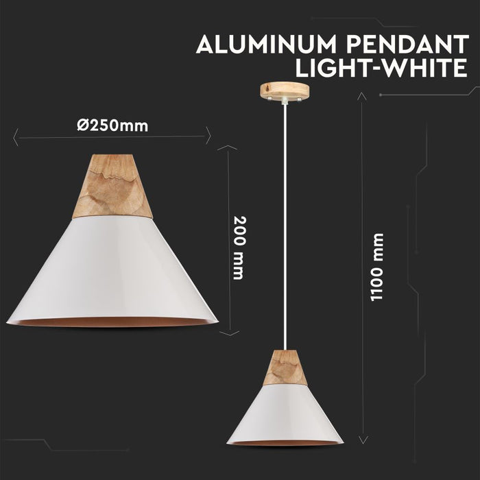 (Lot de 8) Suspension LED en Aluminium Blanc - E27