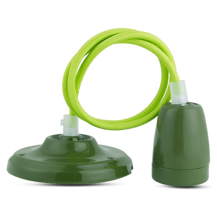 (Lot de 60) Porte-lampe en porcelaine haute fréquence VT-7998 E27 - Vert
