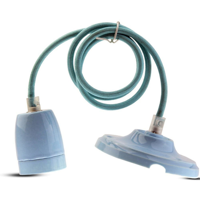 (Lot de 60) Porte-lampe en porcelaine haute fréquence VT-7998 E27 - Bleu