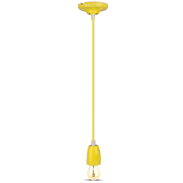 (Lot de 60) Porte-lampe en porcelaine haute fréquence VT-7998 E27 - Jaune