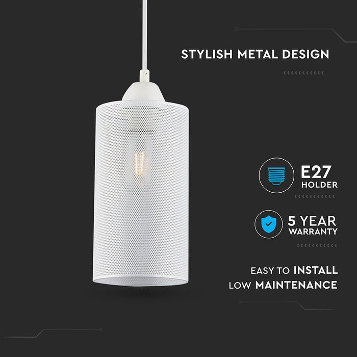 (Lot de 32) Suspension LED blanc mat avec canopy blanc - E27