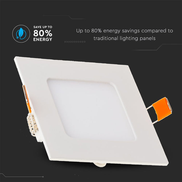(Lot de 40) Panneau LED Premium 6W VT-607 3000K Carré