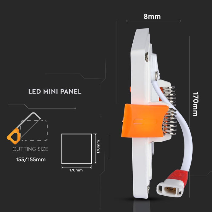 (Lot de 40) Panneau LED Slim 22W VT-2222 4000K Carré