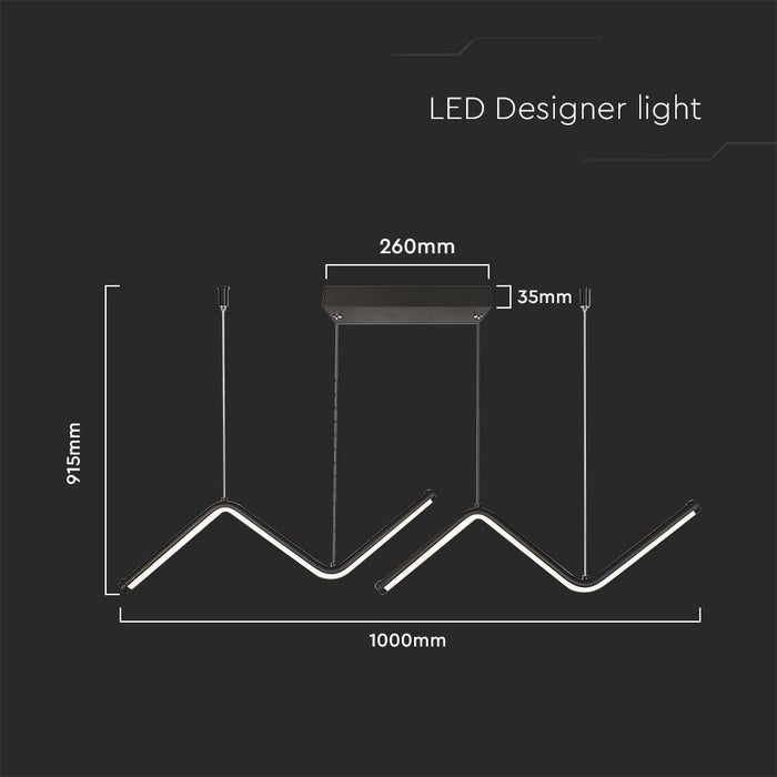 Suspension LED Designer 12W 4000K Noir
