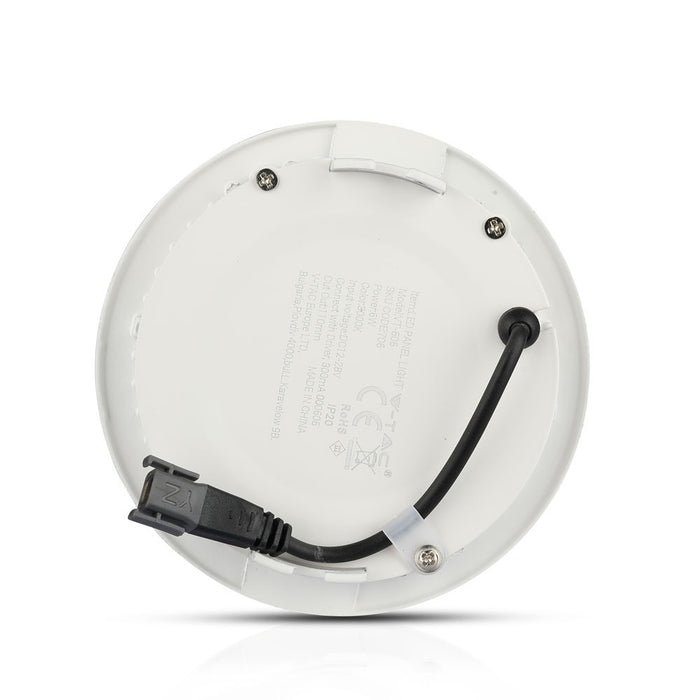 (Lot de 40) Panneau LED Premium 6W VT-606RD avec puce Samsung 6400K rond