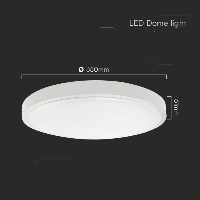 (Lot de 5) Plafonnier LED 36W VT-8630 avec puce Samsung 4000K cadre blanc IP44
