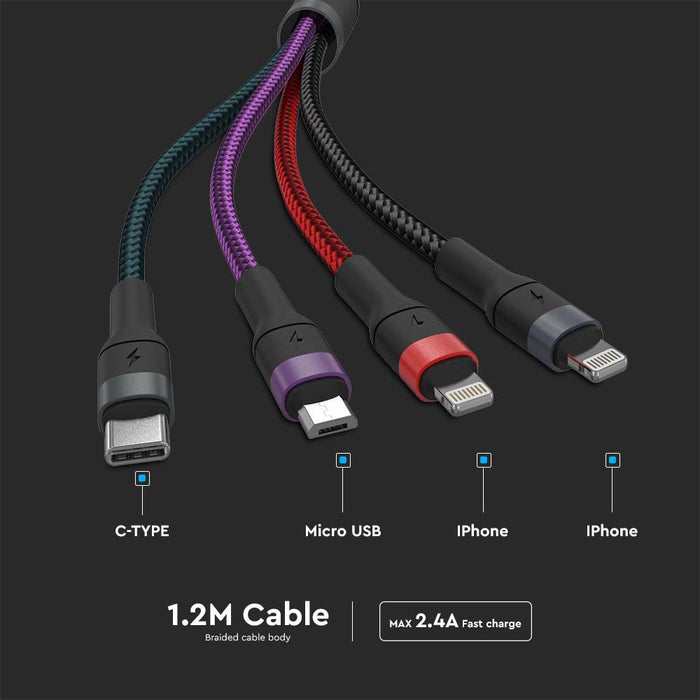 (Lot de 160) Câble de Charge 4 en 1 VT-5351
