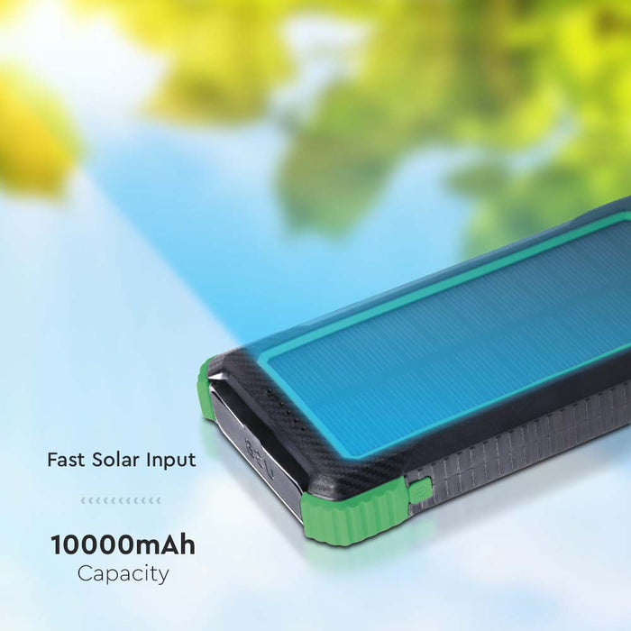 (Lot de 20) Batterie Externe Chargeur sans Fil Solaire 10000mAh Noir