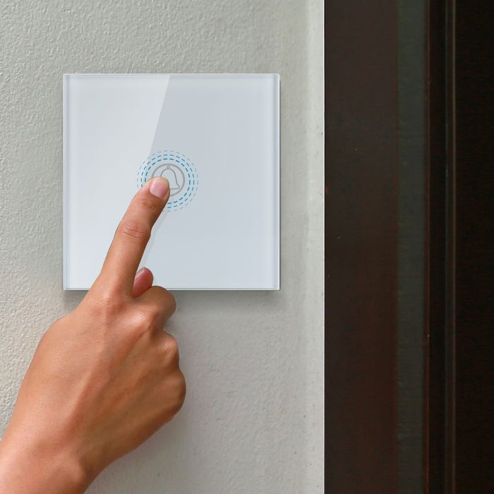 (Lot de 100) Interrupteur de sonnette 1 voie 1 gang VT-5411 - Blanc