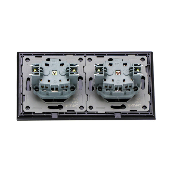 (Lot de 60) Prise EU VT-5811 16A 2 voies - Noir