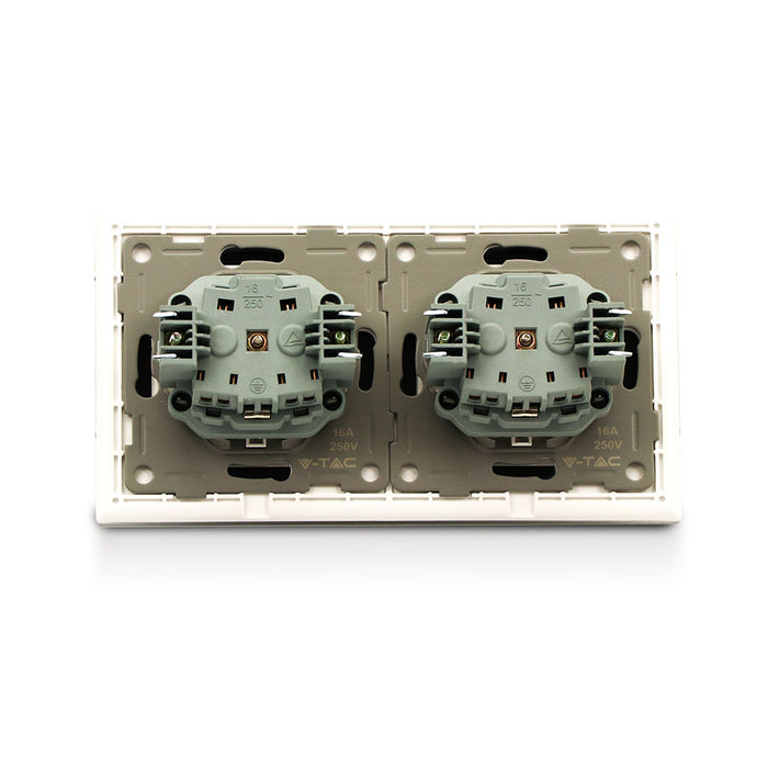 (Lot de 60) Prise EU VT-5811 16A 2 Voies - Blanc