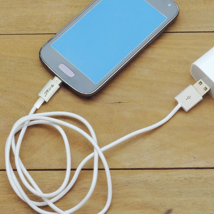 (Lot de 600) Câble Micro USB 1M - Blanc (Série Silver)