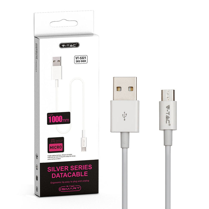 (Lot de 600) Câble Micro USB 1M - Blanc (Série Silver)