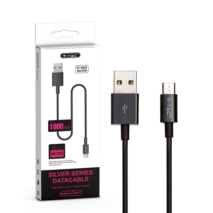 (Lot de 600) Câble Micro USB 1M VT-5321 - Noir (Série Silver)