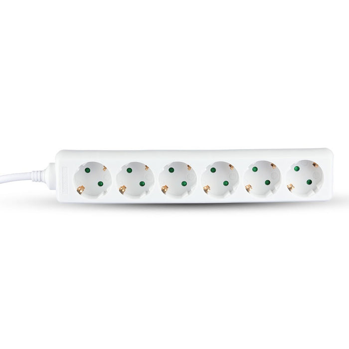 (Lot de 30) Prise 6 voies VT-1106-3 (3G1.5mm2 x 3m) - Blanc
