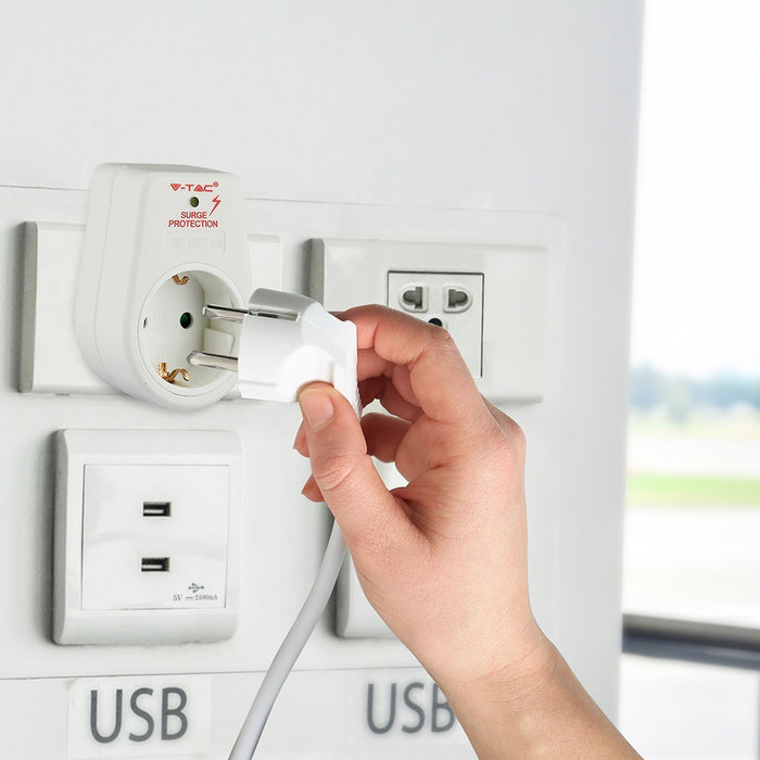 (Lot de 100) Adaptateur 1 voie 16A Blanc