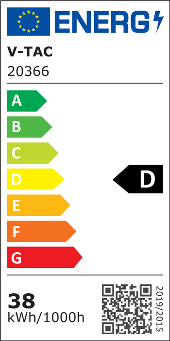(Lot de 30) Luminaire encastré LED 38W VT-8338 150 cm avec connexion rapide et câble 75 cm 4000K 155LM/W 5 ans de garantie